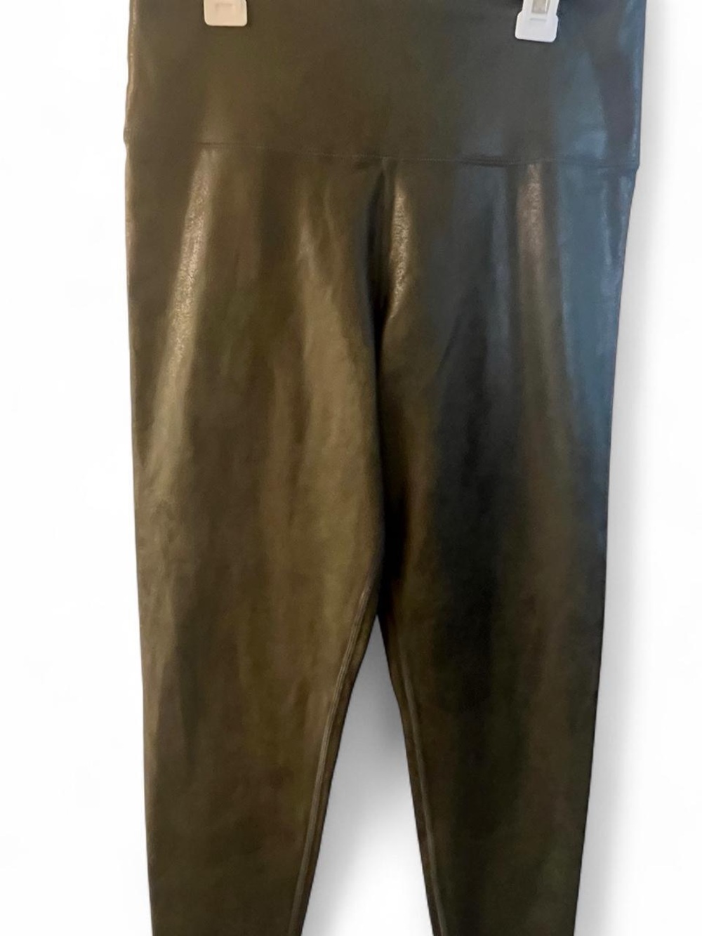 aerie Offline Faux Leather Olive High-Rise 7/8 Leggings - Picture 2 of 5